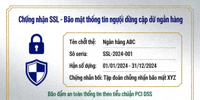 Chứng nhận SSL - Bảo mật thông tin người dùng cấp độ ngân hàng